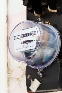 individual electricity supply meter on wall of living apartment